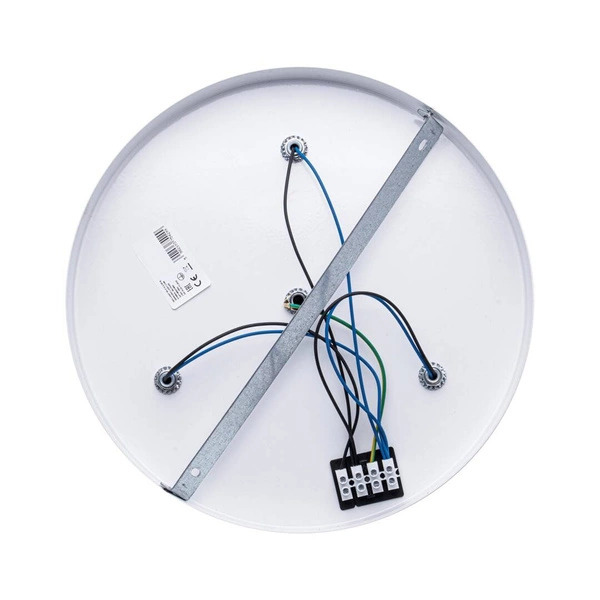 Lampa sufitowa nowoczesna szklana kula plafon SFERA WOOD III drewno/biały śr. 35cm