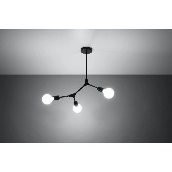 Lampa sufitowa PLATO 3 SL.0708 czarna 3xE27