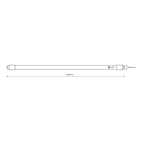Świetlówka T8 LED, EK8244, 18W, 1850lm, 6500K, 120cm