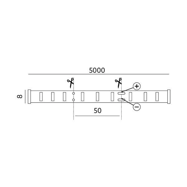 Taśma LED 4,8W/m TRAMO 300 diod 2835 IP65 barwa neutralna 4000K - 5m