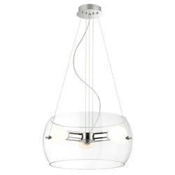 Lampa wisząca LEMIO śr. 37.5cm 3xE27 | chrom/transparentny