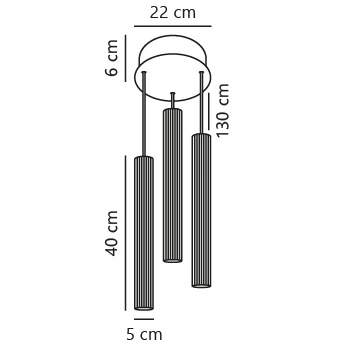 Lampa wisząca VICO GU10 Metal | Czarny