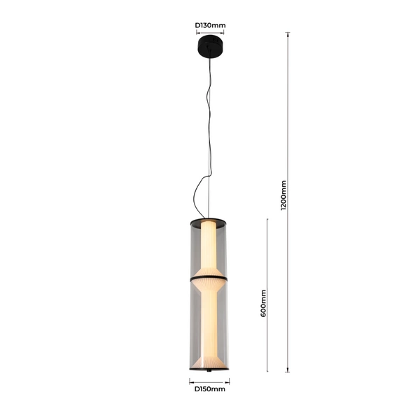 Lampa wisząca Aeris 2 transparentna LED CCT