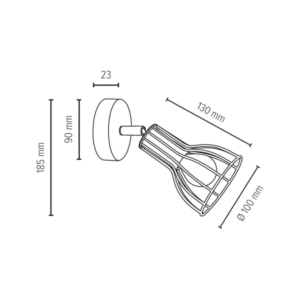 Megan Kinkiet 1xE14 Max.40W Czarny 2743104