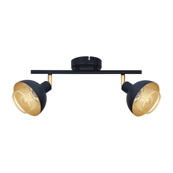 Lampa sufitowa Savio 47,5cm 2xE14 | czarny/złoty