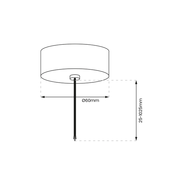 Zawiesie Zasilające Prowadnica Track Biały 1-Obwodowy