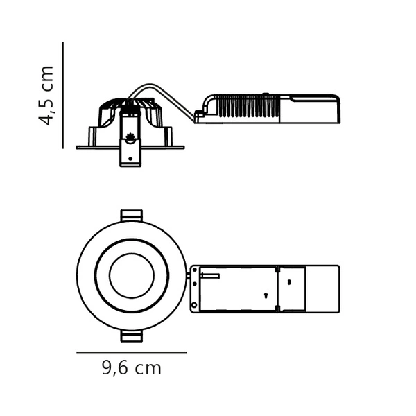 Oprawa wpuszczana ALIKI LED 2700K Biała ciepła Aluminium | Biały