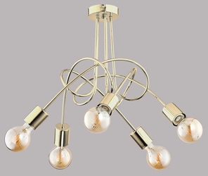Lampa sufitowa ALFA TANGO ZŁOTA 5xE27 50cm | 28315