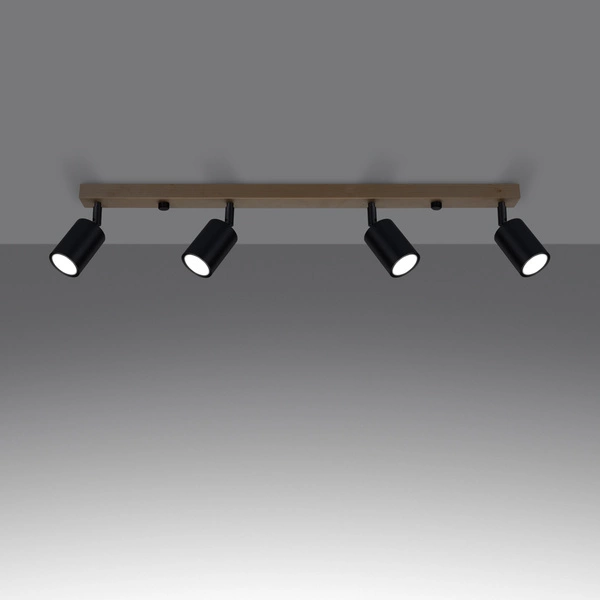 Plafon VERDO 4 czarny