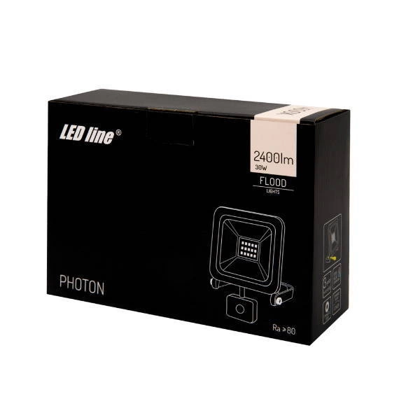 Naświetlacz z czujnikiem rucho LED line PHOTON 30W 2400lm 4000K