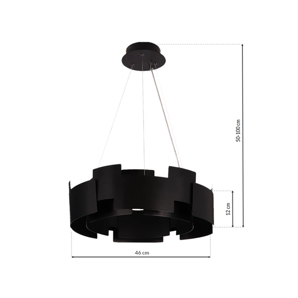 Lampa wisząca TORINO BLACK 24W LED ML6141