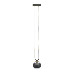 Lampa wisząca Emibig GLAM 1 Czarny/STRIPE 1113/1