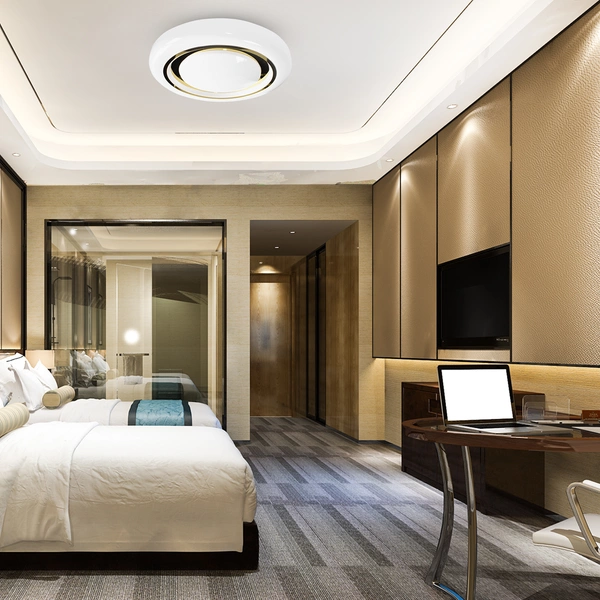 Plafon MEGAN GOLD, ML8127, Ø480 mm, biały/złoty, 48W LED