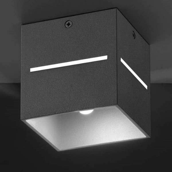 Nowoczesny plafon LOBO SL.0208 Szary 1xG9