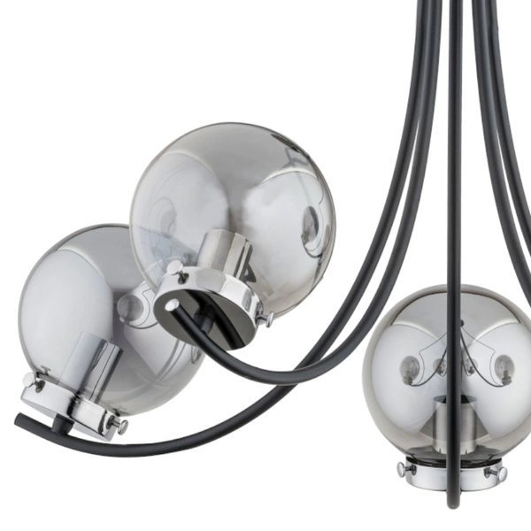 Lampa sufitowa ALFA DORA CZARNA 5xE14 62cm | 62150