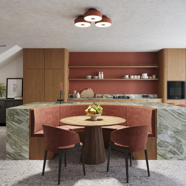 Plafon OMIQ ochra czerwona