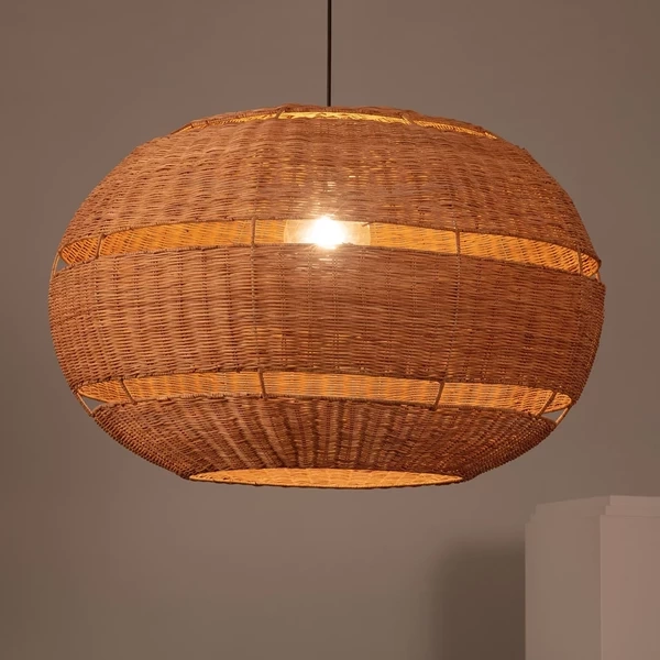 Lampa Wisząca z Ratanu Zewnętrzna Boho Abruzzo Lucinda 80 cm E27