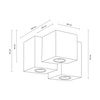 Wooddream Kwadratowa Lampa Sufitowa 3xGU10 Max.6W Drewno Brzozowe 2076360