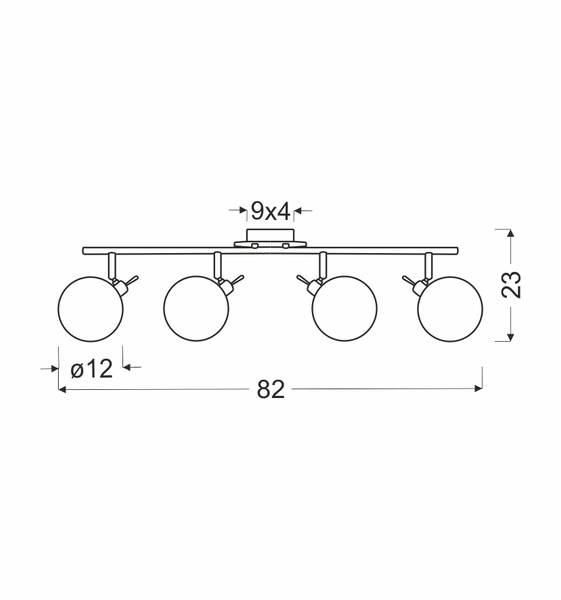 Lampa sufitowa GHOST, satynowy/biały, 4x40W G9