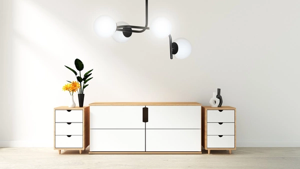 Lampa sufitowa Emibig KALF 4A Czarny 1030/4A