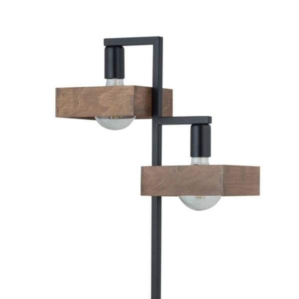 Nowoczesna lampa ścienna do salonu ROBIN E27 60W wys. 160cm | czarny brązowy