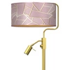Lampa podłogowa ZIGGY PINK, MLP7593, różowy/złoty, 1x60W E27 + 1x8W mini GU10