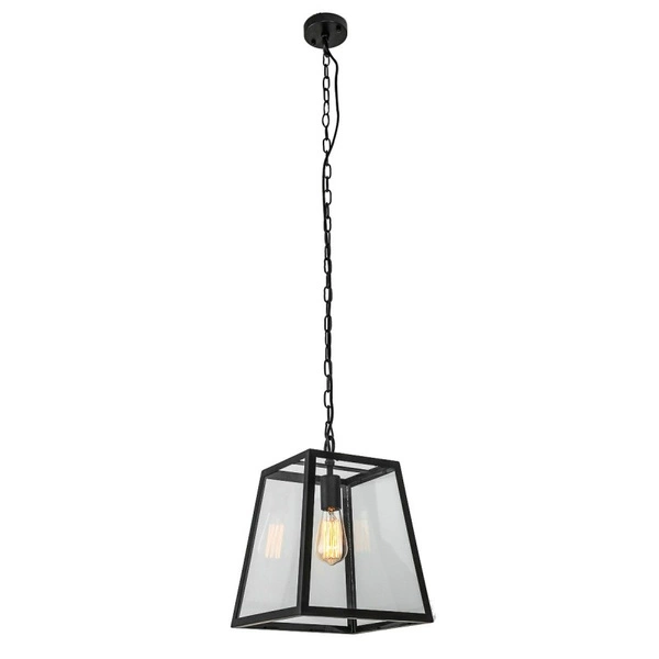 Lampa wisząca LAVERNO dł. 28cm E27| czarna