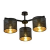 Lampa sufitowa Emibig JORDAN 3 Czarny/GOLD 1144/3