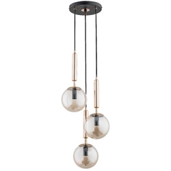 Lampa wisząca ALFA VOLDA PICOLO ZŁOTA 3xE14 28cm | 63068