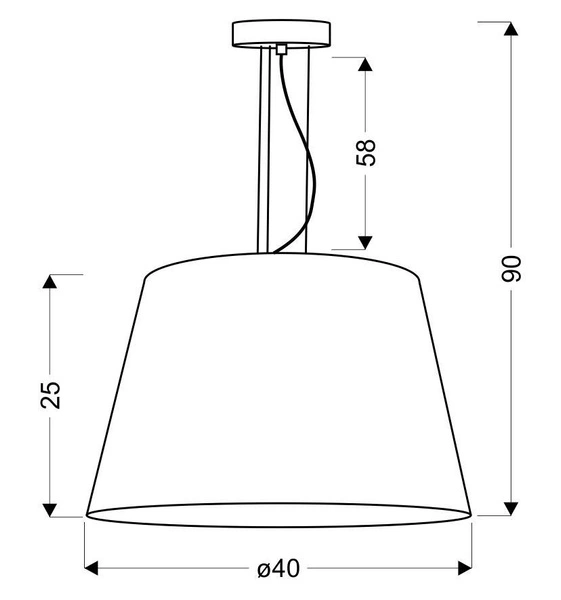 Lampa wisząca ENYO 31-27620 biała 1x60W E27