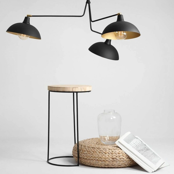 Aldex Lampa sufitowa ESPACE 3, 1036E_1, czarny/złoty, 3x60W E27