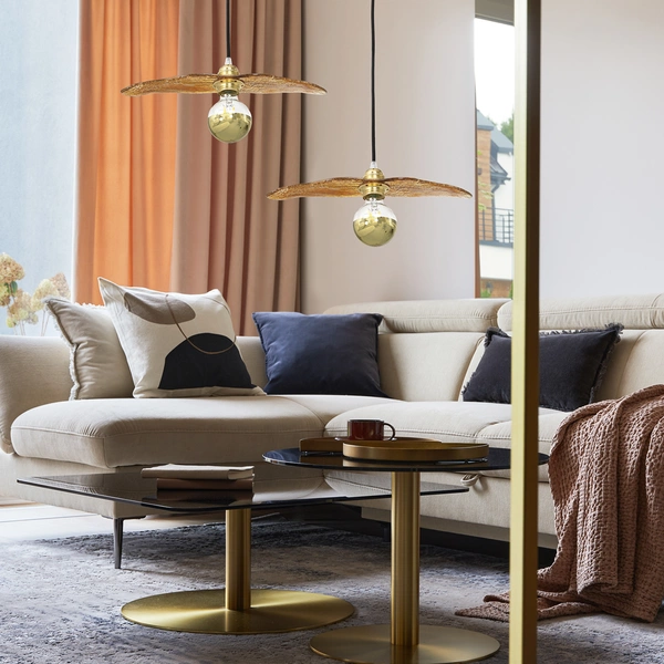 Lampa wisząca FARFALLA, złoty/czarny, 1x60W E27, MLP8340