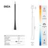 Lampa wisząca nowoczesna sopel ENZA 7W ciepła 3000K czarny śr. 3,2cm
