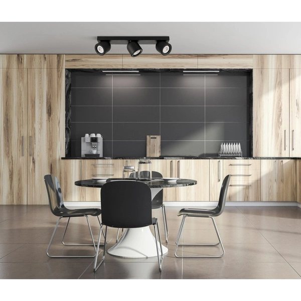 Lampa sufitowa reflektor Nuora dł. 46,5cm 3xGU10 | czarny