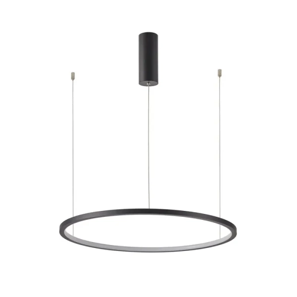 Lampa wisząca Italux Vinola 60cm 38W LED barwa zmienna | czarny