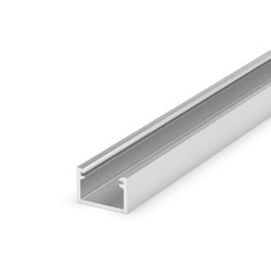 Profil LED P4-2 100cm szer. 11mm | do osłonek C10 | srebrny