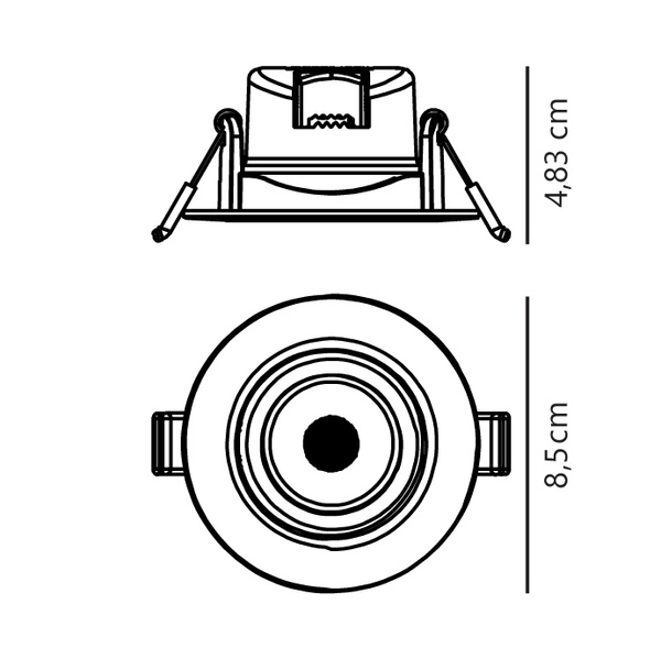 Oprawa wpuszczana ROAR LED 3000K Biała ciepła Plastik | Biały