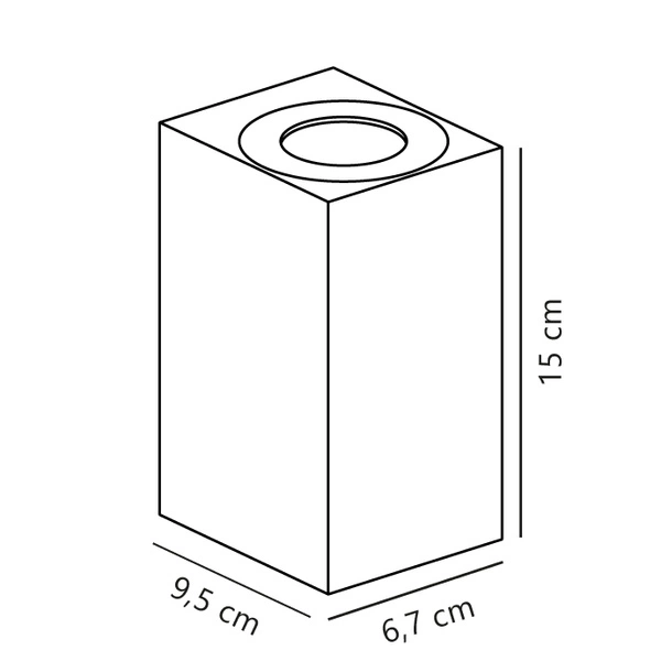 Kinkiet ASBOL LED 3000K Biała ciepła Aluminium | Czarny