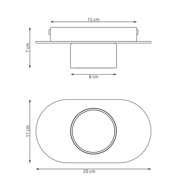Lampa sufitowa Emibig DIAZ 1 BL WOOD 1438/1