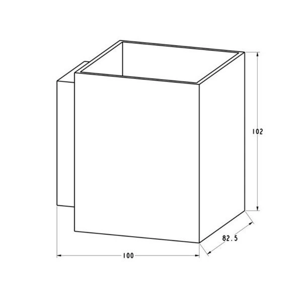 KINKIET SOLA WL SQUARE CZARNY+ZŁOTY