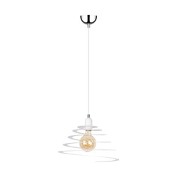 Lampa Wisząca Komet 1xE27 Max.60W Chromowany Metal/Biały Metal/Biały Kabel PCV 1851102