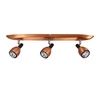 Lampa sufitowa/ścienna CROSS listwa 93-32782 miedziana 3xGU10