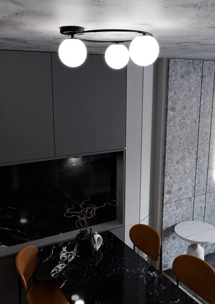 Lampa sufitowa Emibig SOPRA 3 BL OPAL 1257/3