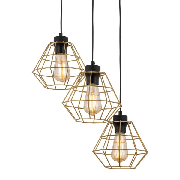 DIAMOND GOLD LAMPA WISZĄCA 3 PŁ 4451