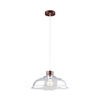 Molde Lampa Wisząca 1xE27 Max,60W Orzech/Transparentny/Transparentny 9882076
