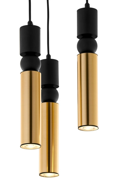 Nowoczesna Lampa wisząca ALAS wys. 35-136cm 3xG10 14W IP20 | Złoty