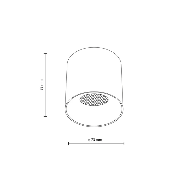 Spot sufitowy tuba BLAZE WHITE 12W 18140