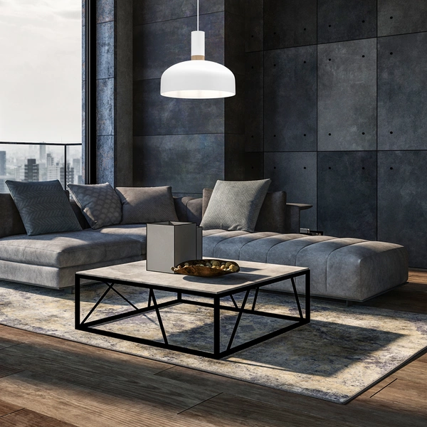 Lampa wisząca MALMO WHITE/WOOD 1xE27