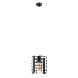 Lampa wisząca ALFA LANTAN CZARNA 1xE27 22cm | 61121