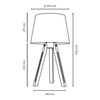 Tripod Lampa Stołowa 1xE27 Max.40W Dąb Olejowany/Transparentny/Czarny 6115074